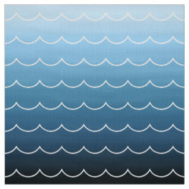 Roligt Modern Wave Mönster Blue Gradient Tyg