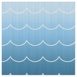 Roligt Modern Wave Mönster Blue Gradient Tyg