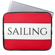 Roligt Modern White Bold Red Trim SAILING Rand