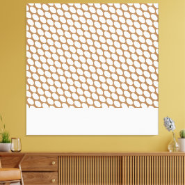 Roligt Modern White Tiled Slant Ovalers on Coffee  Canvastryck