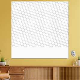 Roligt Modern White Tiled Slant Ovalers on Light G Canvastryck