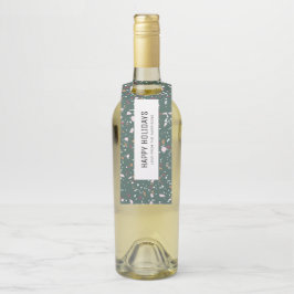 Roligt Modernt Grönt Terrazzo Mönster God Jul