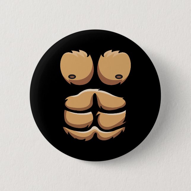 Roligt Monkey Gorilla Chest Costume Halloween Knapp (Framsida)