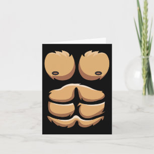 Roligt Monkey Gorilla Chest Costume Halloween Kort