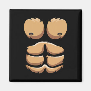 Roligt Monkey Gorilla Chest Costume Halloween Magnet
