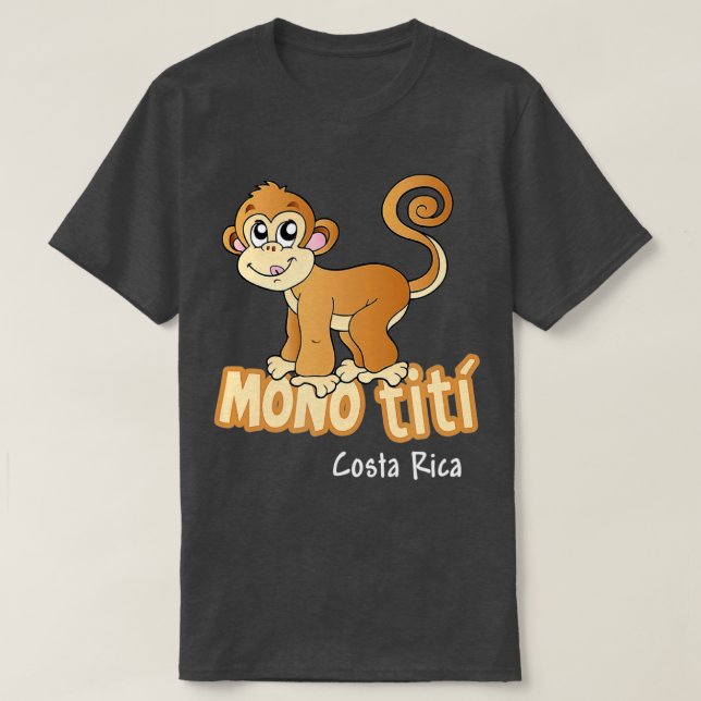 Roligt Mono Titi Costa Rica Monkey T Shirt (Design framsida)