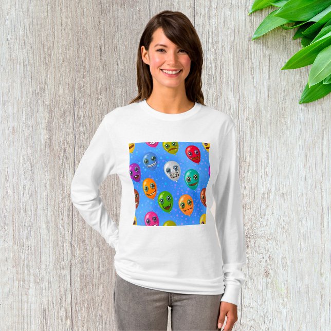 Roligt Monster Ansikte-ballonger T Shirt (Skapare uppladdad)