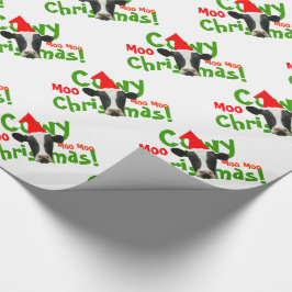 Roligt mönster för Cowy julSanta kor Presentpapper