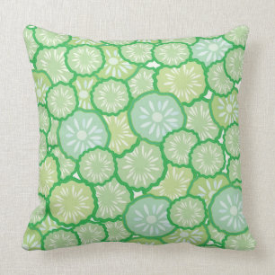 Roligt mönster för gurka kudde