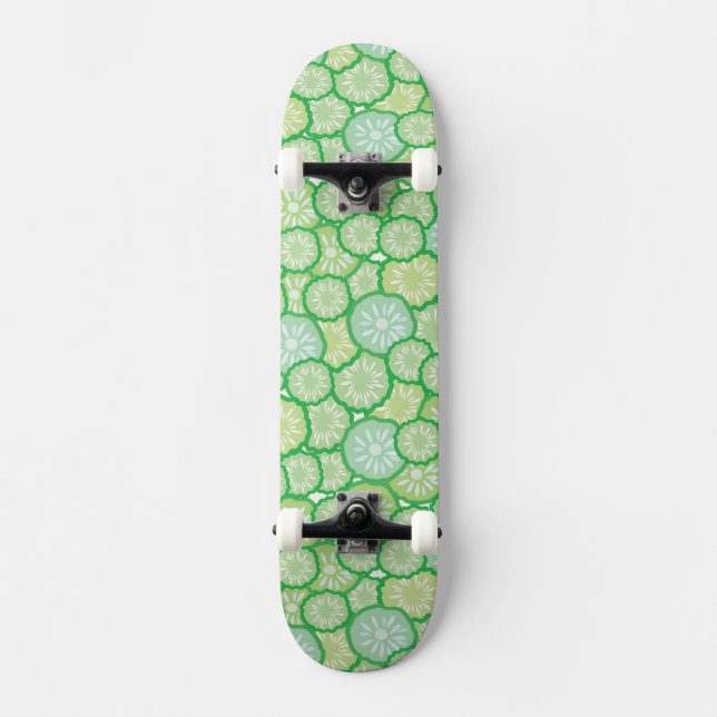 Roligt mönster för gurka skateboard bräda 20 cm (Framsida)