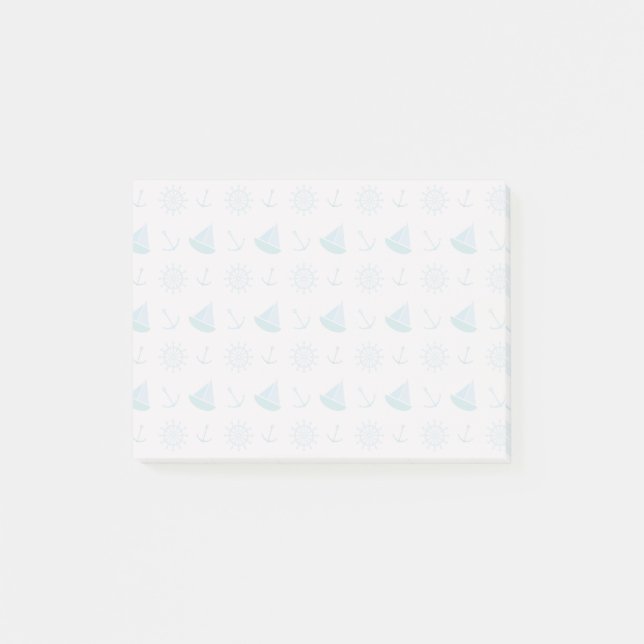 Roligt mönster för nautisk sommar post-it block (Framsida)