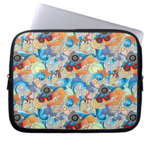 Roligt mönster för sommar laptop sleeve