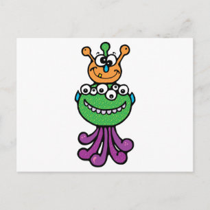 roligt monster vykort