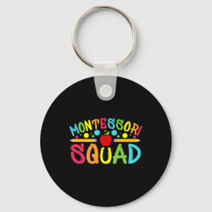 Roligt Montessori Squad Montessori-läraren tillbak Nyckelring