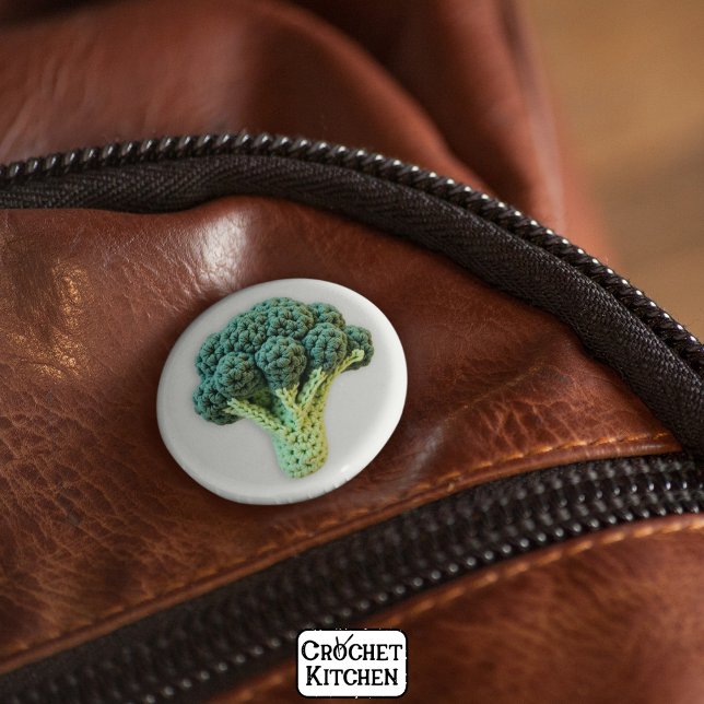 Roligt Mood Boost Grönt minimalist Crochet Broccol Knapp (Skapare uppladdad)