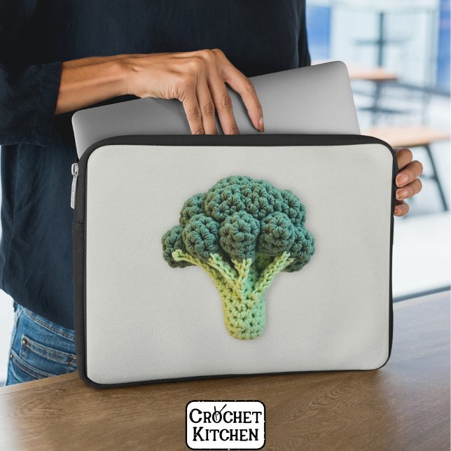 Roligt Mood Boost Grönt minimalist Crochet Broccol Laptop Fodral (Skapare uppladdad)