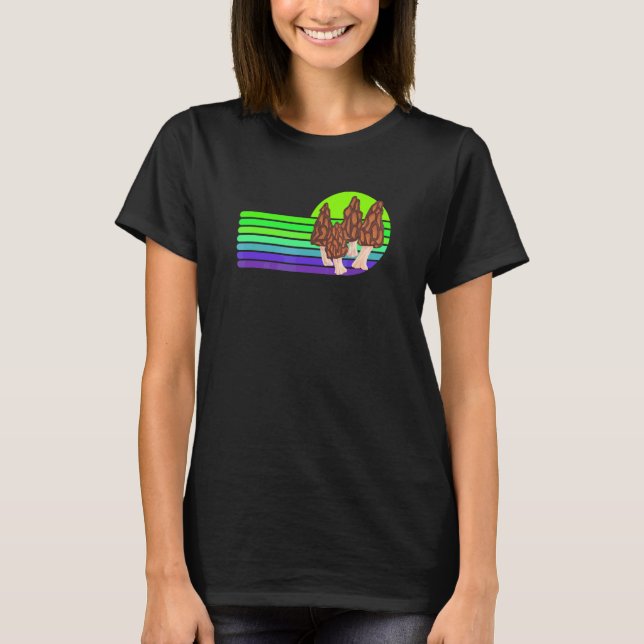 Roligt Morel Hunting Retro Titta 2 T Shirt (Framsida)