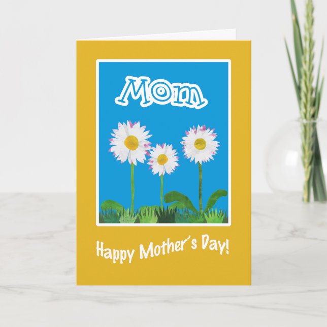 Roligt Mors dag-kort för Mamma: Daisy Kort (Framsida)