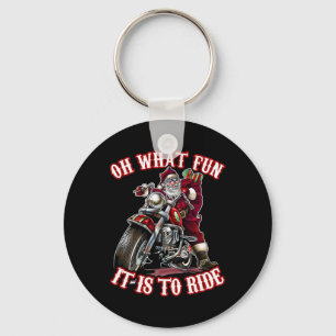Roligt Motorcle Biker Grandpa Santa Rider jul Nyckelring