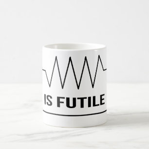 Roligt "motstånd är den fruktlösa" elektriska kaffemugg