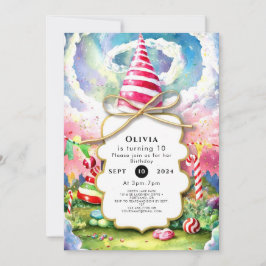 Roligt Moukling Candyland Birthday Inbjudningar