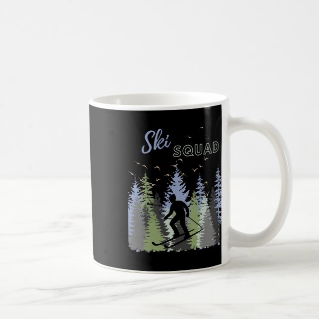 Roligt Mountain Äventyr Ski Squad Winter Sport Ski Kaffemugg (Höger)