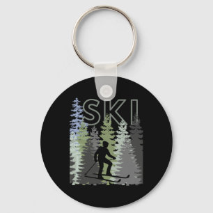 Roligt Mountain Äventyr Ski Squad Winter Sport Ski Nyckelring