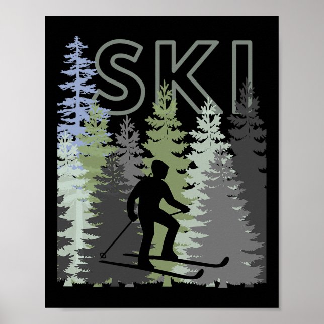 Roligt Mountain Äventyr Ski Squad Winter Sport Ski Poster (Framsidan)