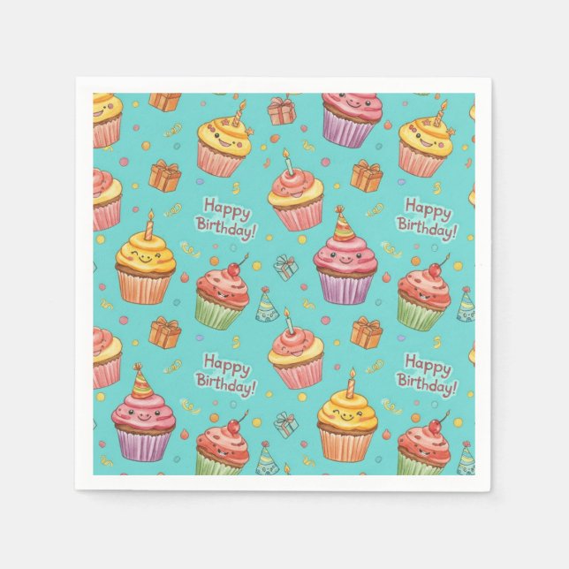 Roligt Muffinsar, av Natasha Us Pappersservett (Framsidan)