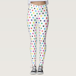 Roligt Multifärgad Polka Dot Mönster Leggings