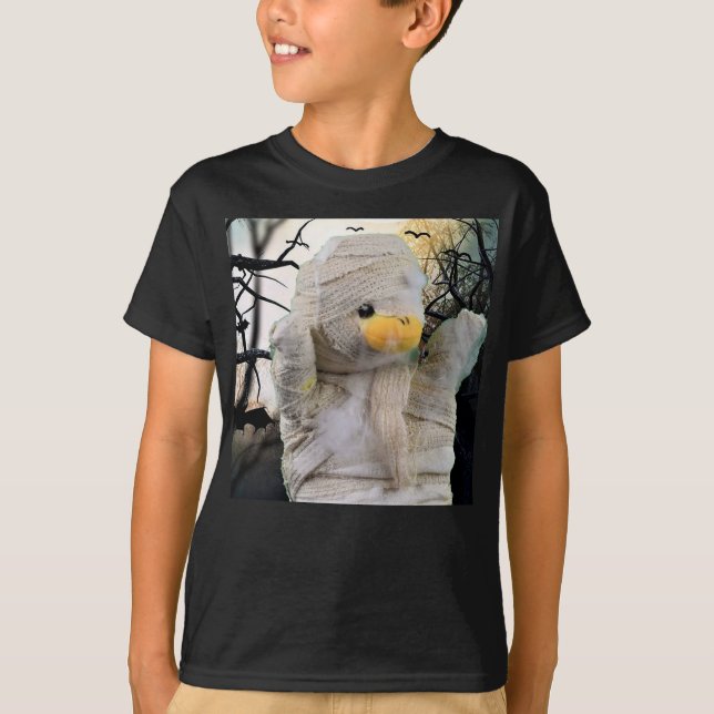 Roligt Mummy-design för Halloween T-Shirt (Framsida)