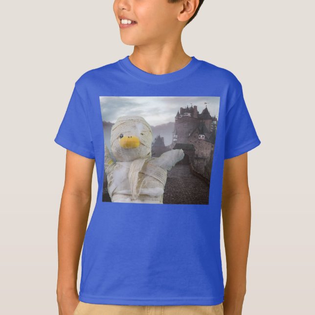 Roligt Mummy-design för Halloween T-Shirt (Framsida)