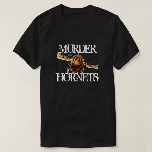 Roligt Murder Hornet T Shirt (Design framsida)