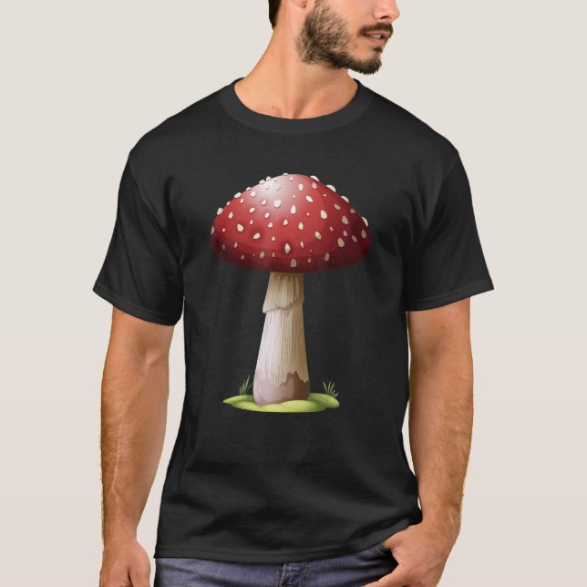 Roligt Mushroom Foraging Mycology Fungi Coola Mush T Shirt (Framsida)