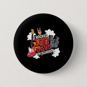 Roligt Music Guitar I Rocked 100 dagar i skolan Knapp