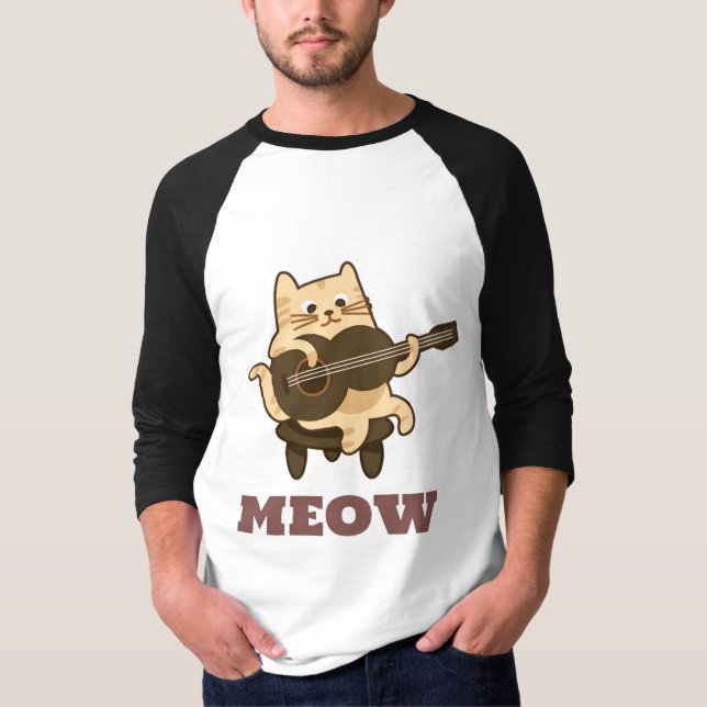 Roligt Musical Kattunge Design for Cat Lovers T-Sh T Shirt (Framsida)