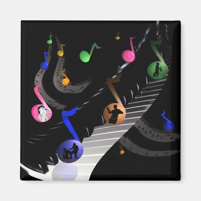 Roligt Musical Magnet for Music älskare (Framsidan)