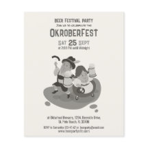 roligt Musician Bavarian inbjudan till Oktoberfest