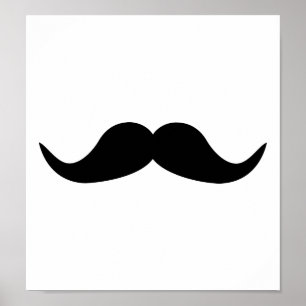 Roligt mustaschskägg poster
