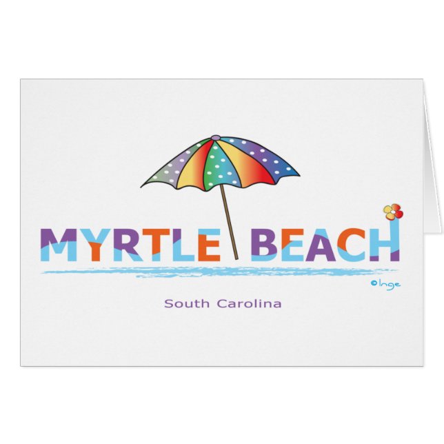 Roligt Myrtle Beach, SC Hälsningskort (Framsidan Horizontal)
