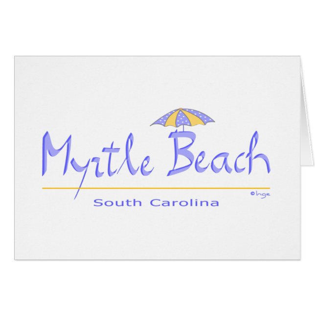 Roligt Myrtle Beach, SC Hälsningskort (Framsidan Horizontal)
