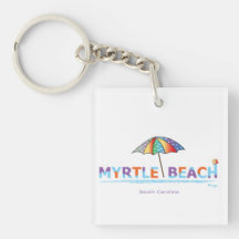 Roligt Myrtle Beach, SC Keychain