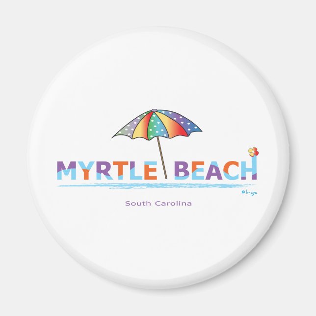 Roligt Myrtle Beach, SC Magnet (Framsidan)