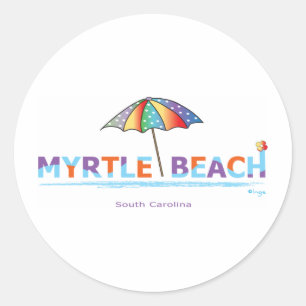 Roligt Myrtle Beach, SC Runt Klistermärke