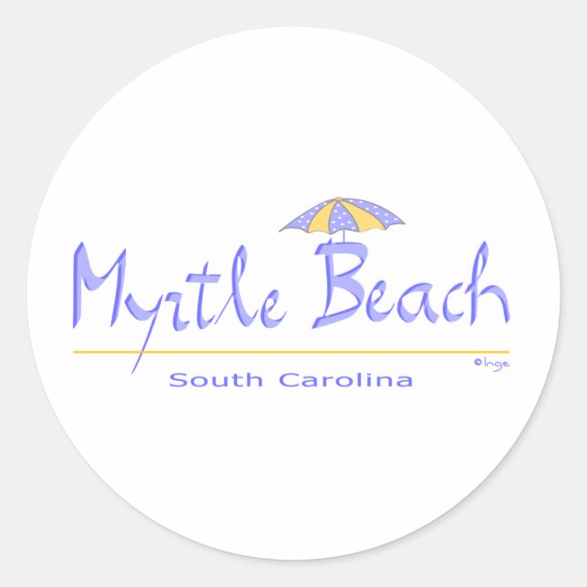 Roligt Myrtle Beach, SC Runt Klistermärke (Framsida)