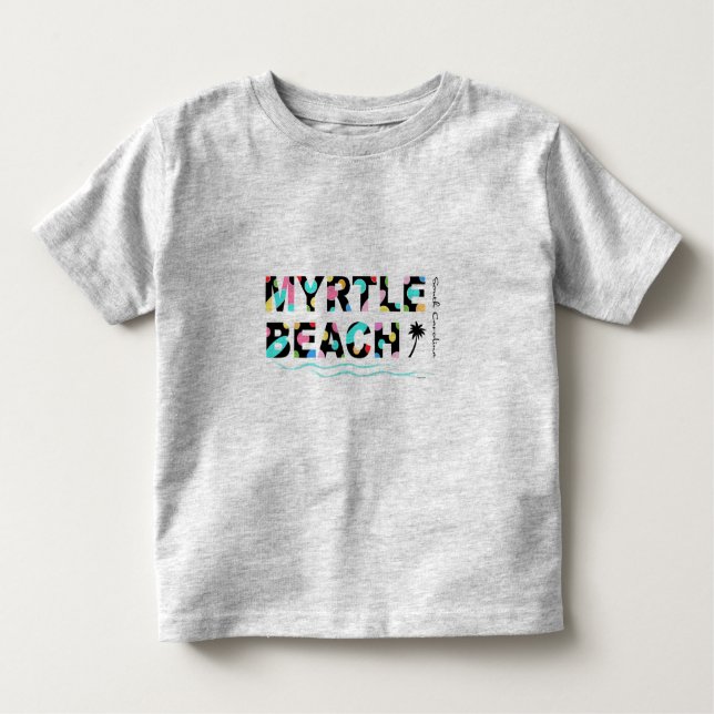 Roligt Myrtle Beach, SC Summer Graphic Cute T Shirt (Framsida)