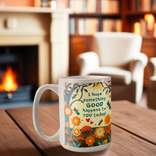 Roligt något Bra Offert Blommigt Inspirivitet Kaffemugg