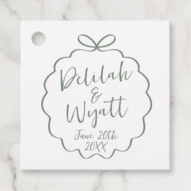 Roligt Namn Bröllop Whimsical Gåvor Etiketter (Framsida)