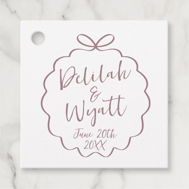 Roligt Namn Bröllop Whimsical Gåvor Etiketter (Framsida)