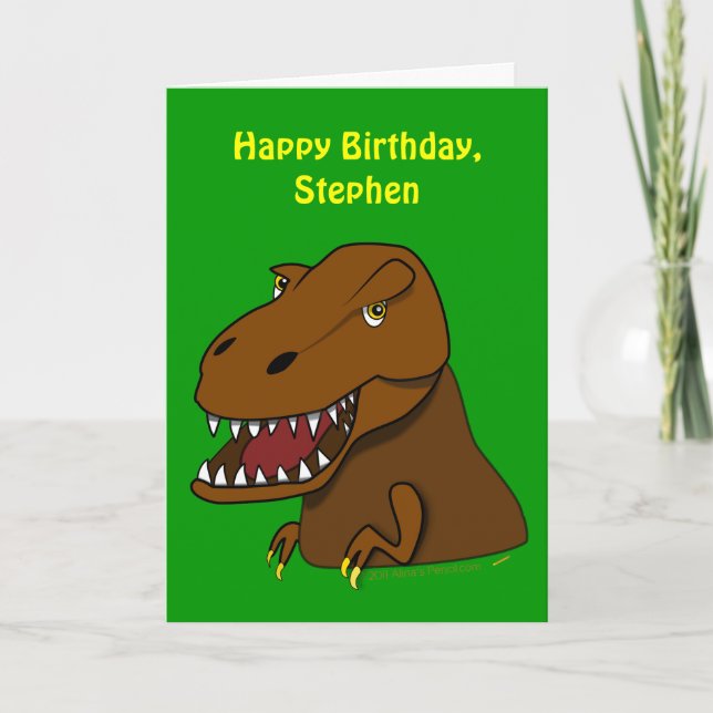 Roligt namn för Tyrranosaurus Rex barns Kort (Framsida)